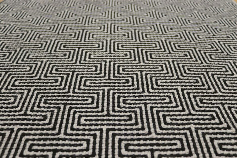 Marches d'escalier en tissu plat, Labyrinthe. Noir