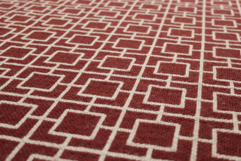 Couvre-marches en pure laine, Flatweave Tamar Burnt Sienna, Putty