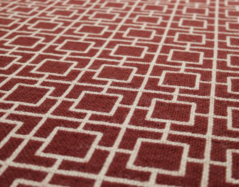 Couvre-marches en pure laine, Flatweave Tamar Burnt Sienna, Putty