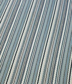 Flatweave Stair runner, Stripes Multi Aqua