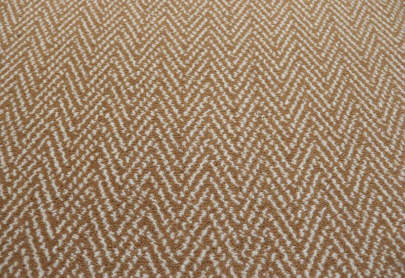 Tapis en laine Axminster, Winston Herringbone Beige foncé, Ivoire