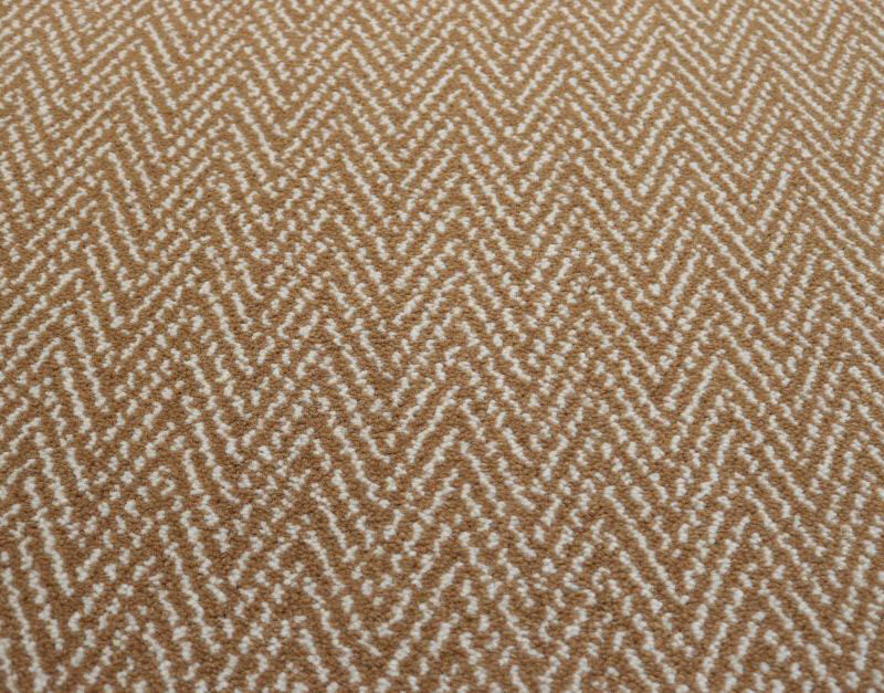 Tapis en laine Axminster, Winston Herringbone Beige foncé, Ivoire