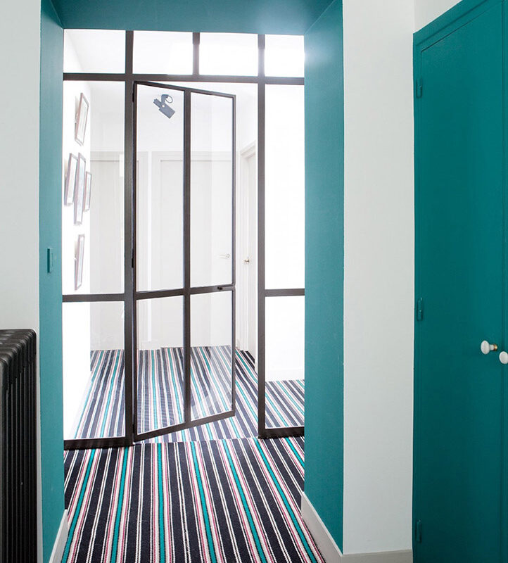 Maßgeschneiderte Treppenläufer, Flatweave Stripes. Kelly JD Bespoke