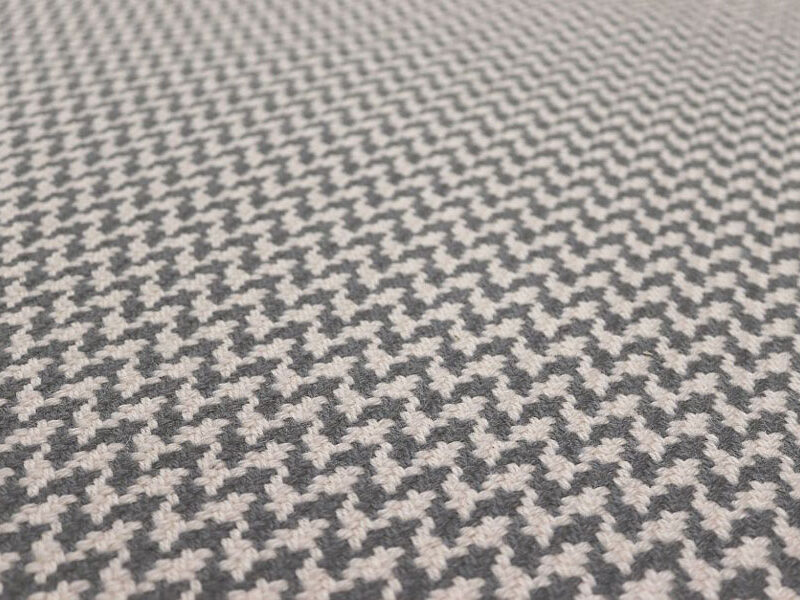 Pure wool Stair runners, Houndstooth Nickel
