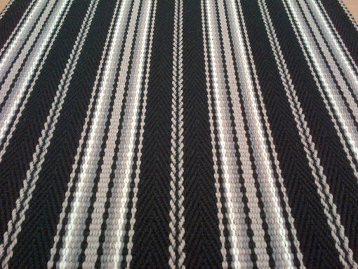 Flatweave Stair runner, Stripes Kelly Black JD06