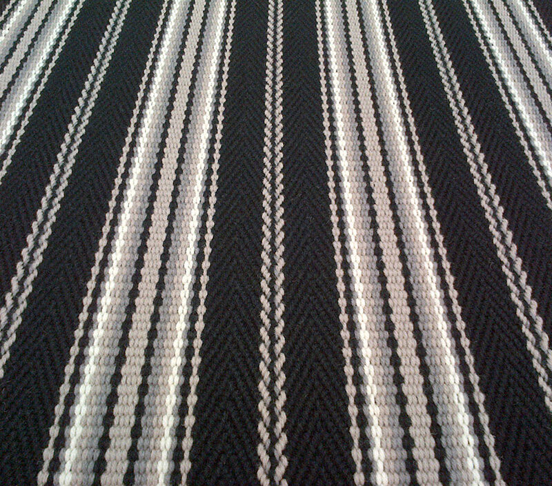 Flatweave Stair runner, Stripes Kelly Black JD06