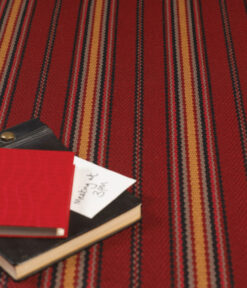 Flatweave Stair runner, Stripes Kelly Red JD02