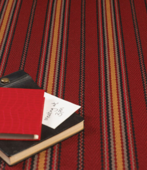 Flatweave Stair runner, Stripes Kelly Red JD02