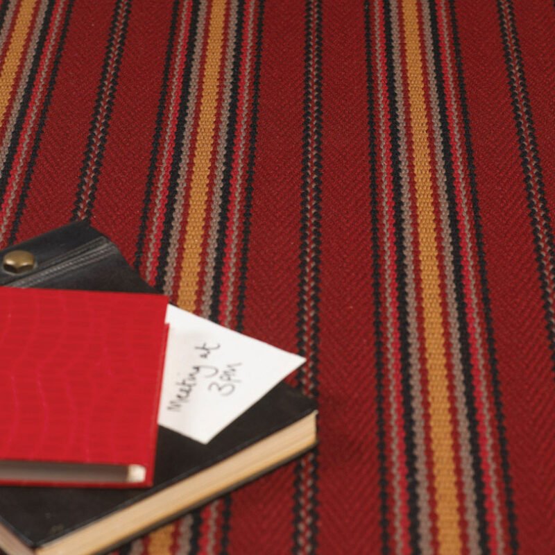Flatweave Stair runner, Stripes Kelly Red JD02