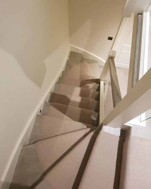 Tapis d'escalier en tissu plat, Kelly Solid Linen KS06