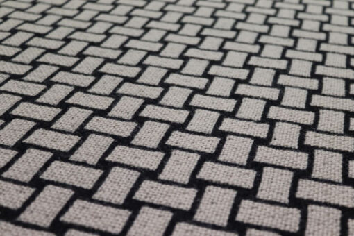 Scale in pura lana, Flatweave Tweed Linen, Nero