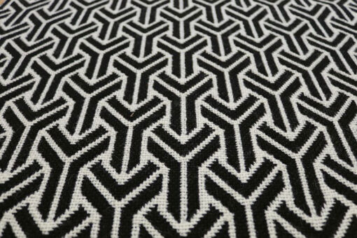 Couvre-marches en pure laine, Flatweave Trafal Noir