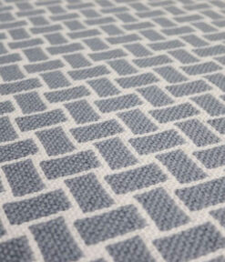 Coulisses d'escalier en pure laine, Flatweave Tweed Platinum, Pearl