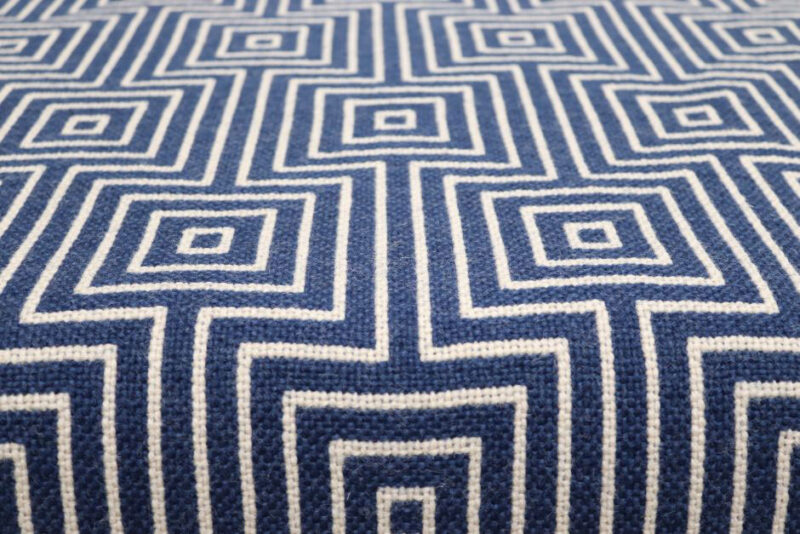 Couvre-marches en pure laine, Flatweave Tyne Dk Blue, Ivory