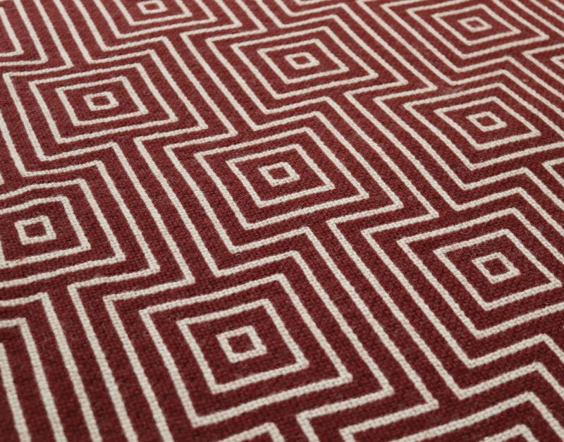 Couvre-marches en pure laine, Flatweave Tyne Burnt Sienna, Putty
