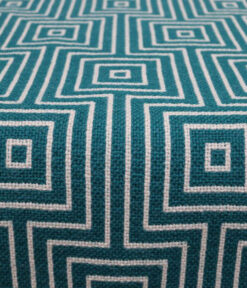 Coulisses d'escalier en pure laine, Flatweave Tyne Teal, Ivory