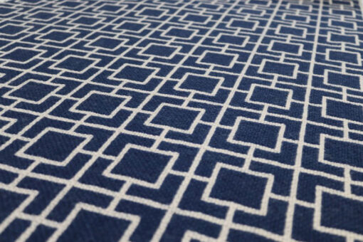 Pure wool Stair runners, Flatweave Tamar Dk Blue, Ivory