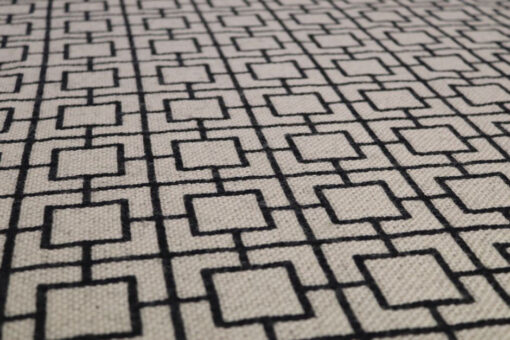 Couvre-marches en pure laine, Flatweave Tamar Linen, Noir