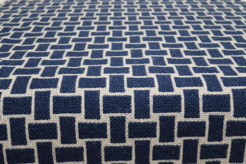 Pure wool Stair runners, Flatweave Tweed Dk Blue, Ivory