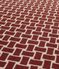 Couvre-marches en pure laine, Flatweave Tweed Burnt Sienna, Putty