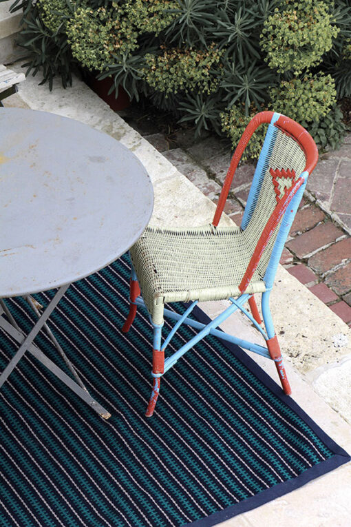 Tapis à tissage plat, rayures. Frances Teal FT02