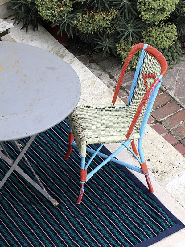 Tapis à tissage plat, rayures. Frances Teal FT02