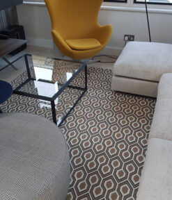 Flatweave Rugs, Jacquard Hex. Bran/Anthracite