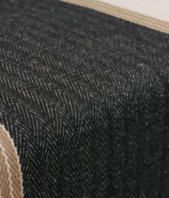 Flatweave Stair runner, Stripes Finley FG01 Black & Ivory