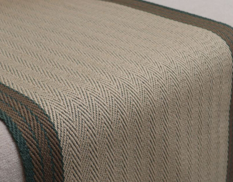 Flatweave Stair runner, Stripes Finley FG05 Putty & Spruce