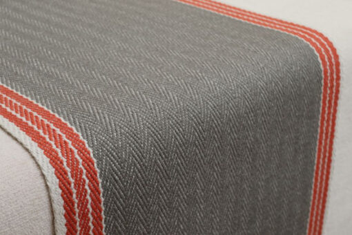 Flatweave Stair runner, Stripes Finley FG03 Gunmetal & Rust