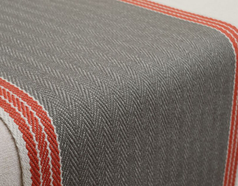 Flatweave Stair runner, Stripes Finley FG03 Gunmetal & Rust