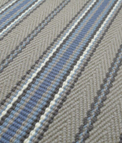 Flatweave Stair runner, Stripes Kelly Blue JD03