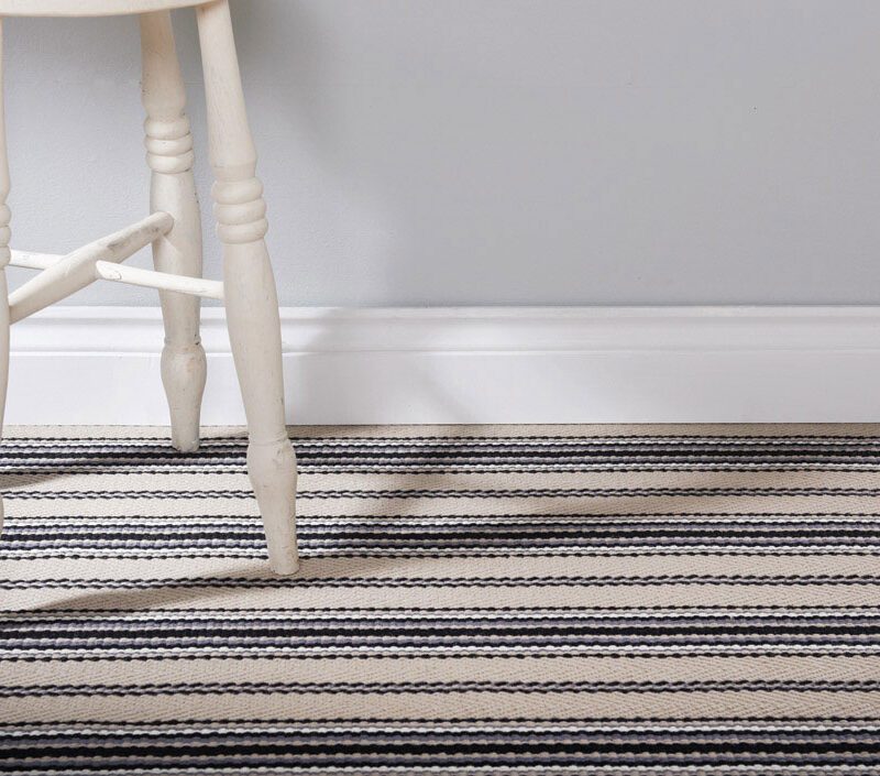 Flatweave Stair runners, Stripes Kelly Linen JD05