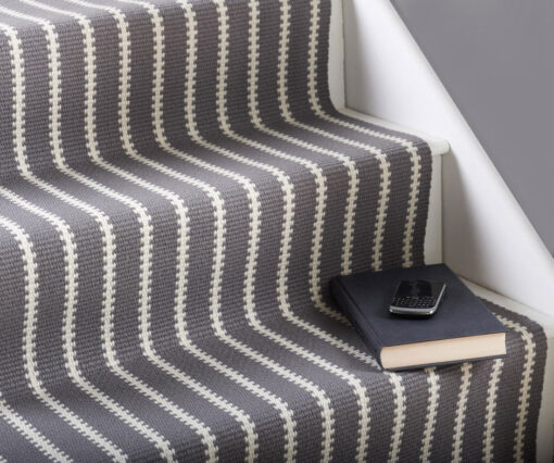 Flatweave Stair runner, Stripes ZIP14 Nickel