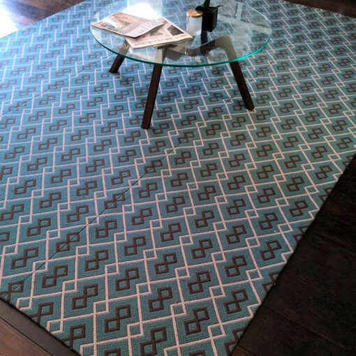 Tapis à tissage plat, Jacquard Kent. Tapis pigeon/ardoise