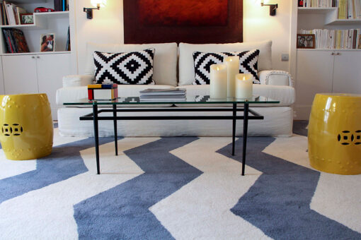 Tapis touffeté, Bespoke Chevron Denim Sp
