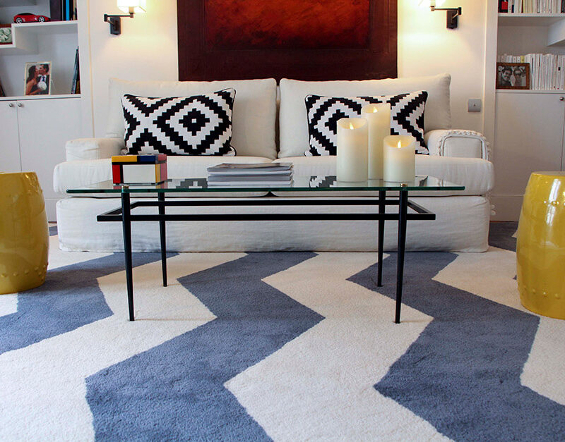 Tapis touffeté, Bespoke Chevron Denim Sp