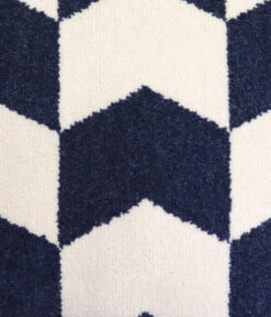 Wool Carpets, Winston Chevron, Navy Blue & Ivory
