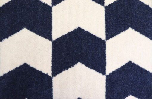 Tapis en laine, Winston Chevron, bleu marine et ivoire