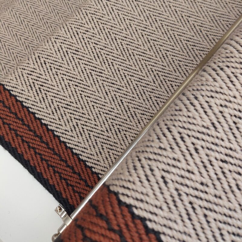 Flatweave Stair runner, Stripes Finley FG08 Ivory & Terra